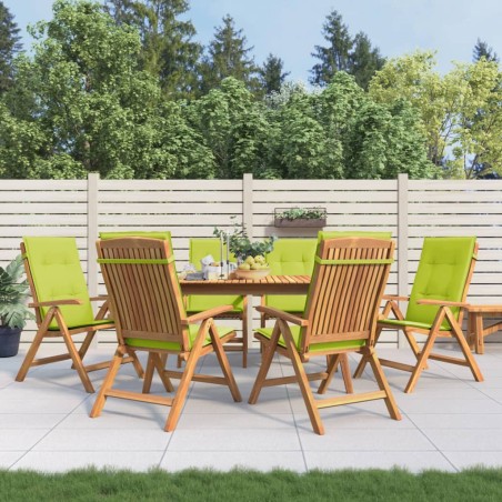 vidaXL Gartenstühle mit Kissen 6 Stk. Massivholz Teak