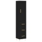 vidaXL Highboard Schwarz 34,5x34x180 cm Holzwerkstoff vidaXL Highboard Schwarz 34,5x34x180 cm Holzwerkstoff