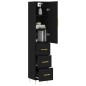 vidaXL Highboard Schwarz 34,5x34x180 cm Holzwerkstoff vidaXL Highboard Schwarz 34,5x34x180 cm Holzwerkstoff