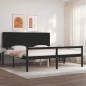 vidaXL Massivholzbett mit Kopfteil Schwarz vidaXL Massivholzbett mit Kopfteil Schwarz