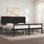 vidaXL Massivholzbett mit Kopfteil Schwarz vidaXL Massivholzbett mit Kopfteil Schwarz