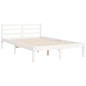 vidaXL Massivholzbett mit Kopfteil Weiß 120x200 cm vidaXL Massivholzbett mit Kopfteil Weiß 120x200 cm