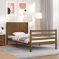 vidaXL Massivholzbett mit Kopfteil Honigbraun 100x200 cm vidaXL Massivholzbett mit Kopfteil Honigbraun 100x200 cm