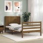 vidaXL Massivholzbett mit Kopfteil Honigbraun 100x200 cm vidaXL Massivholzbett mit Kopfteil Honigbraun 100x200 cm