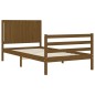 vidaXL Massivholzbett mit Kopfteil Honigbraun 100x200 cm vidaXL Massivholzbett mit Kopfteil Honigbraun 100x200 cm
