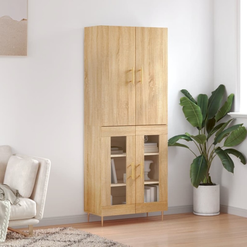 vidaXL Highboard Sonoma-Eiche 69,5x34x180 cm Holzwerkstoff vidaXL Highboard Sonoma-Eiche 69,5x34x180 cm Holzwerkstoff