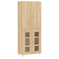 vidaXL Highboard Sonoma-Eiche 69,5x34x180 cm Holzwerkstoff