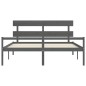 vidaXL Massivholzbett mit Kopfteil Grau 200x200 cm vidaXL Massivholzbett mit Kopfteil Grau 200x200 cm