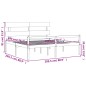 vidaXL Massivholzbett mit Kopfteil Grau 200x200 cm vidaXL Massivholzbett mit Kopfteil Grau 200x200 cm