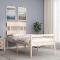 vidaXL Seniorenbett mit Kopfteil 100x200 cm Massivholz vidaXL Seniorenbett mit Kopfteil 100x200 cm Massivholz