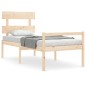 vidaXL Seniorenbett mit Kopfteil 100x200 cm Massivholz vidaXL Seniorenbett mit Kopfteil 100x200 cm Massivholz