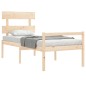 vidaXL Seniorenbett mit Kopfteil 100x200 cm Massivholz vidaXL Seniorenbett mit Kopfteil 100x200 cm Massivholz