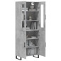 vidaXL Highboard Betongrau 69,5x34x180 cm Holzwerkstoff vidaXL Highboard Betongrau 69,5x34x180 cm Holzwerkstoff