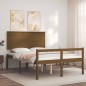 vidaXL Massivholzbett mit Kopfteil Honigbraun 140x200 cm vidaXL Massivholzbett mit Kopfteil Honigbraun 140x200 cm