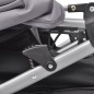 Zwillingskinderwagen Stahl Grau und Schwarz Zwillingskinderwagen Stahl Grau und Schwarz