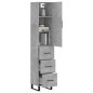 vidaXL Highboard Betongrau 34,5x34x180 cm Holzwerkstoff vidaXL Highboard Betongrau 34,5x34x180 cm Holzwerkstoff