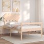 vidaXL Massivholzbett mit Kopfteil 100x200 cm vidaXL Massivholzbett mit Kopfteil 100x200 cm