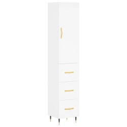 vidaXL Highboard Weiß 34,5x34x180 cm Holzwerkstoff