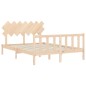 vidaXL Massivholzbett mit Kopfteil 140x190 cm vidaXL Massivholzbett mit Kopfteil 140x190 cm