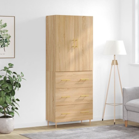 vidaXL Highboard Sonoma-Eiche 69,5x34x180 cm Holzwerkstoff