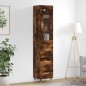 vidaXL Highboard Räuchereiche 34,5x34x180 cm Holzwerkstoff vidaXL Highboard Räuchereiche 34,5x34x180 cm Holzwerkstoff