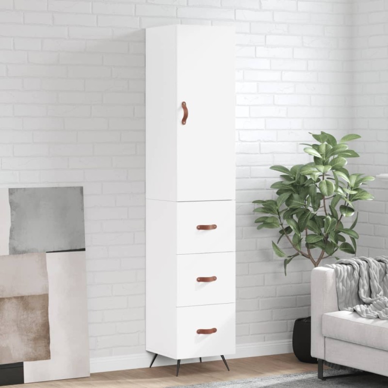 vidaXL Highboard Weiß 34,5x34x180 cm Holzwerkstoff vidaXL Highboard Weiß 34,5x34x180 cm Holzwerkstoff