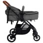 vidaXL 2-in-1 Kinderwagen Hellgrau und Schwarz Stahl vidaXL 2-in-1 Kinderwagen Hellgrau und Schwarz Stahl