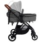vidaXL 2-in-1 Kinderwagen Hellgrau und Schwarz Stahl vidaXL 2-in-1 Kinderwagen Hellgrau und Schwarz Stahl