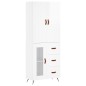 vidaXL Highboard Hochglanz-Weiß 69,5x34x180 cm Holzwerkstoff vidaXL Highboard Hochglanz-Weiß 69,5x34x180 cm Holzwerkstoff