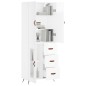 vidaXL Highboard Hochglanz-Weiß 69,5x34x180 cm Holzwerkstoff vidaXL Highboard Hochglanz-Weiß 69,5x34x180 cm Holzwerkstoff