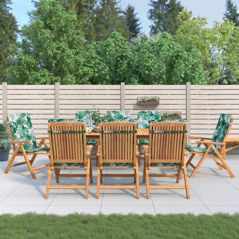 vidaXL Gartenstühle mit Auflagen 8 Stk. Massivholz Teak vidaXL Gartenstühle mit Auflagen 8 Stk. Massivholz Teak