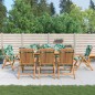 vidaXL Gartenstühle mit Auflagen 8 Stk. Massivholz Teak vidaXL Gartenstühle mit Auflagen 8 Stk. Massivholz Teak