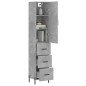 vidaXL Highboard Betongrau 34,5x34x180 cm Holzwerkstoff vidaXL Highboard Betongrau 34,5x34x180 cm Holzwerkstoff