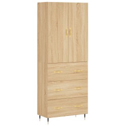 vidaXL Highboard Sonoma-Eiche 69,5x34x180 cm Holzwerkstoff