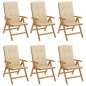 vidaXL Gartenstühle mit Kissen 6 Stk. Massivholz Teak vidaXL Gartenstühle mit Kissen 6 Stk. Massivholz Teak