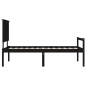 vidaXL Massivholzbett mit Kopfteil Schwarz 90x200 cm vidaXL Massivholzbett mit Kopfteil Schwarz 90x200 cm