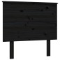 vidaXL Massivholzbett mit Kopfteil Schwarz 90x200 cm vidaXL Massivholzbett mit Kopfteil Schwarz 90x200 cm