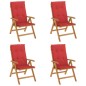 vidaXL Gartenstühle mit Kissen 4 Stk. Massivholz Teak vidaXL Gartenstühle mit Kissen 4 Stk. Massivholz Teak