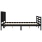 vidaXL Massivholzbett mit Kopfteil Schwarz 160x200 cm vidaXL Massivholzbett mit Kopfteil Schwarz 160x200 cm