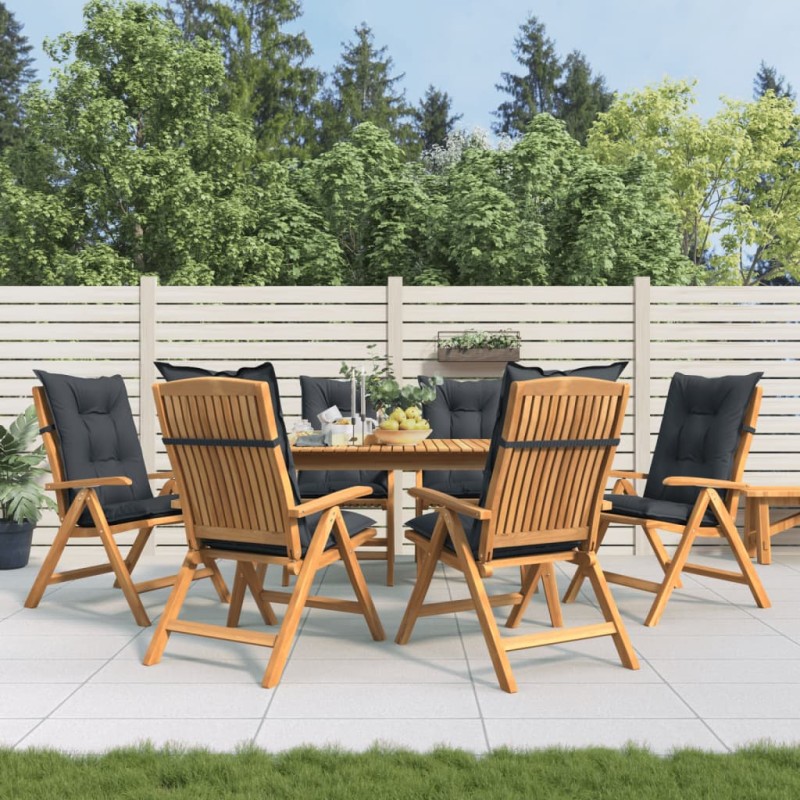 vidaXL Gartenstühle mit Kissen 6 Stk. Massivholz Teak vidaXL Gartenstühle mit Kissen 6 Stk. Massivholz Teak