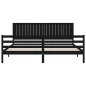 vidaXL Massivholzbett mit Kopfteil Schwarz 200x200 cm vidaXL Massivholzbett mit Kopfteil Schwarz 200x200 cm
