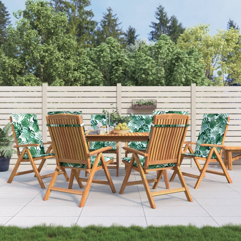 vidaXL Gartenstühle mit Kissen 6 Stk. Massivholz Teak vidaXL Gartenstühle mit Kissen 6 Stk. Massivholz Teak