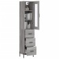 vidaXL Highboard Grau Sonoma 34,5x34x180 cm Holzwerkstoff vidaXL Highboard Grau Sonoma 34,5x34x180 cm Holzwerkstoff