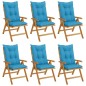 vidaXL Gartenstühle mit Kissen 6 Stk. Massivholz Teak vidaXL Gartenstühle mit Kissen 6 Stk. Massivholz Teak