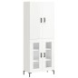 vidaXL Highboard Hochglanz-Weiß 69,5x34x180 cm Holzwerkstoff vidaXL Highboard Hochglanz-Weiß 69,5x34x180 cm Holzwerkstoff