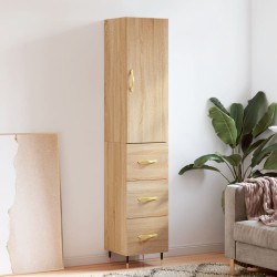vidaXL Highboard Sonoma-Eiche 34,5x34x180 cm Holzwerkstoff