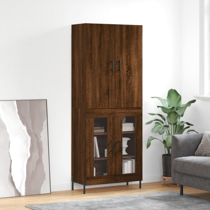 vidaXL Highboard Braun Eichen-Optik 69,5x34x180 cm Holzwerkstoff vidaXL Highboard Braun Eichen-Optik 69,5x34x180 cm Holzwerkstoff