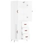 vidaXL Highboard Weiß 69,5x34x180 cm Holzwerkstoff vidaXL Highboard Weiß 69,5x34x180 cm Holzwerkstoff