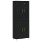 vidaXL Highboard Schwarz 69,5x34x180 cm Holzwerkstoff vidaXL Highboard Schwarz 69,5x34x180 cm Holzwerkstoff