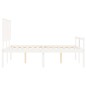 vidaXL Seniorenbett mit Kopfteil 140x190 cm Weiß Massivholz vidaXL Seniorenbett mit Kopfteil 140x190 cm Weiß Massivholz